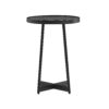 Ranlo - Round Accent Table With Geometric Legs - Black - Image 4