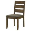 Dining Chair With Ladder Back Design (Set of 2) - Brown - Image 5