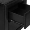 Nightstand, Storage Drawer, Upholstered, Transitional - Black - Image 7