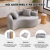 Tai Chi - Curved Dual Depth Loveseat, Full Compression Sponge Sofa - Light Gray - Image 6