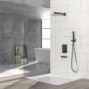 Oil Rubbed Bronze 12" Wall Mounted Square Shower System With Waterfall Tub Spout And Rough In Valve - Oil-Rubbed Bronze - Image 4