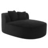 Chaise Lounge Sofa Boneless Couch With Supportive Pillows, Sofa Bed - Black - Image 8