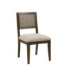 Armless Dining Chair With Cane Back Fabric (Set of 2) - Brown - Image 12