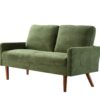 Loveseat Sofa, European Style With Sleek Design, Modern & Vintage Flair, Upholstered 2 Seater Couch, - Green - Image 10