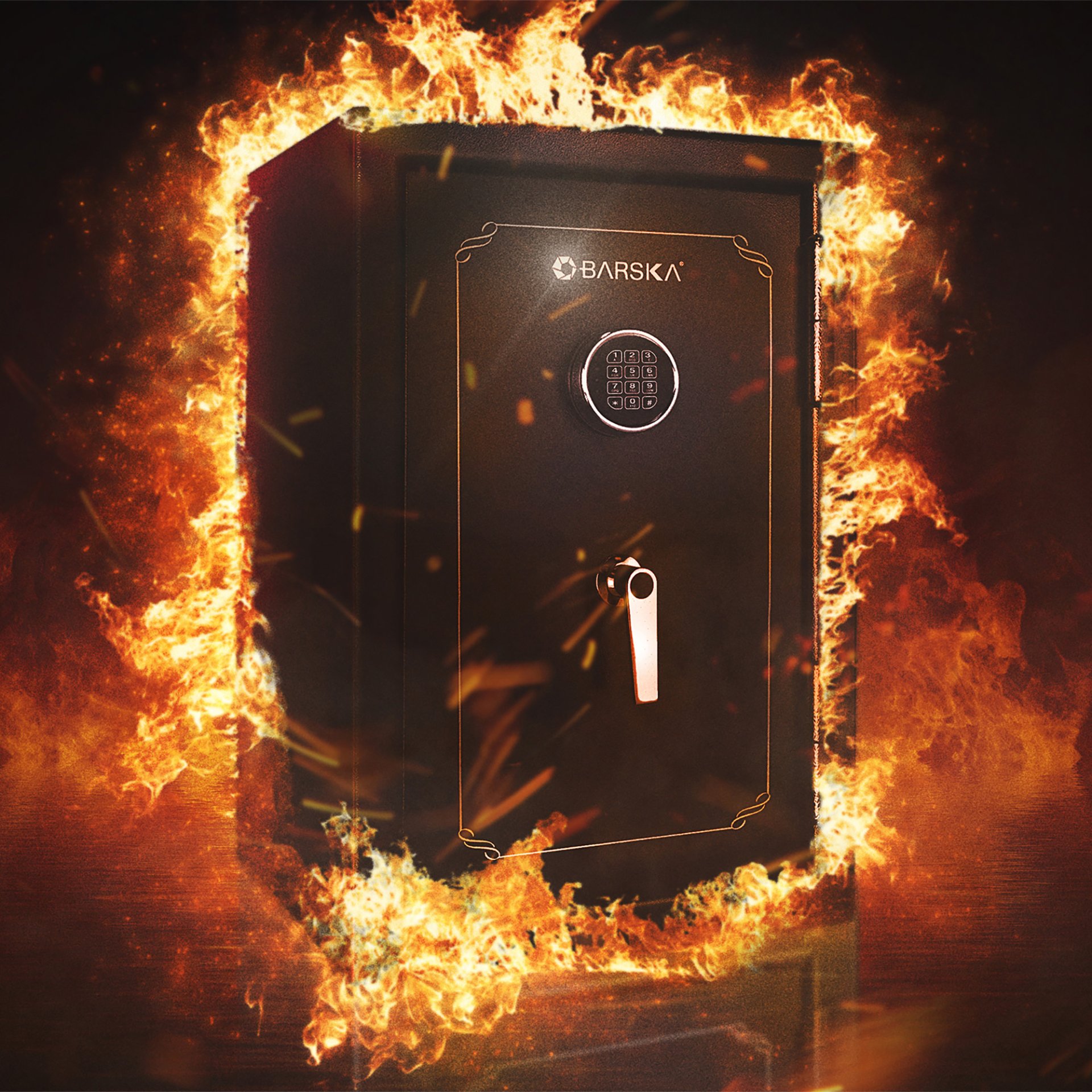 3.51 Cubic Ft Fireproof Safe Vault - Black - Image 9