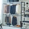 Fiona - Freestanding Walk In Wood Closet System With Metal Frame Durable Storage Solution Melamine - White - Image 8