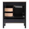 30" Bathroom Vanity With Sink Storage Solutions - Black - Image 9