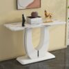 Modern Simple Glossy Rectangular Counter Bar Table - White - Image 4