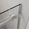 Frameless Bathtub Door, Sleek Silent Sliding Glass Door, Tempered Glass - Chrome - Image 3