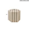 Ellen - Accent Ottoman Printed Stripe - Natural - Image 3