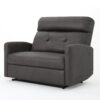 Alma - Contemporary Upholstered Loveseat Recliner - Slate - Image 7