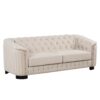 Upholstered Sofa With Legs, Thick Removable Seat Cushion - Beige - Image 12
