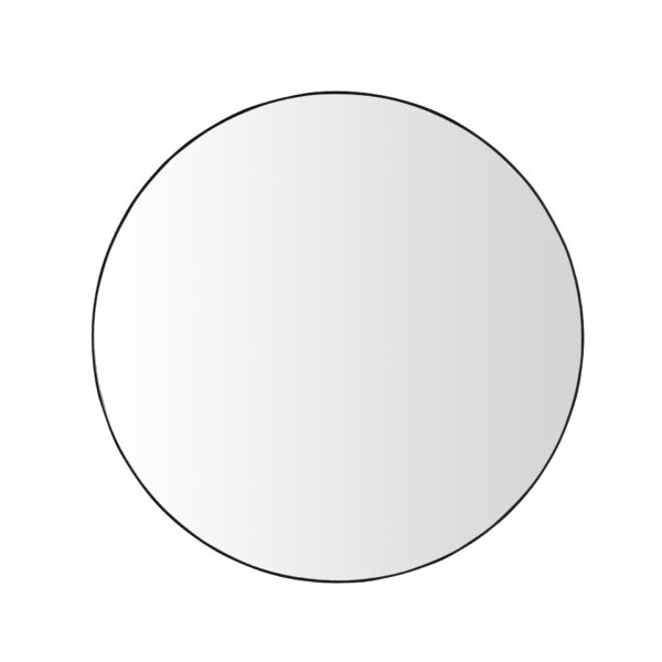 Wall Circular Framed Vanity Mirror For Bathroom, Living Room Decor - Black