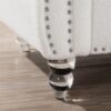 Rolled Arm Chesterfield 3 Seater Sofa - White - Image 17