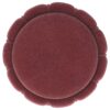 Round Upholstered Ottoman Pouf With Soft Upholstery And Metal Band - Gold / Reddish Brown - Image 5