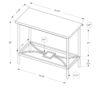 Accent Side Table, Narrow, Small, 2 Tier, Contemporary & Modern - Taupe - Image 5