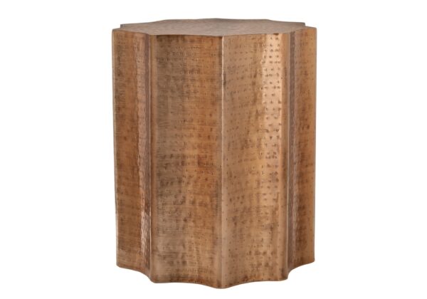Drum Accent Side Table, Contemporary - Copper