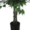 58" Tall, Artificial Plant, Ficus Tree, Indoor, Faux, Fake, Floor, Greenery, Potted, Decorative - Green / Black - Image 2