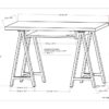 Sawhorse - Solid Walnut Veneer And Small Desk - Dark Brown - Image 10
