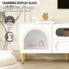 Retro TV Stand, Entertainment Center Media Console Cabinet With 6 Metal Legs, 2 Cabinets, 4 Drawers And Anti-Tip Device For Living Room, Up To 85" - White - Image 8