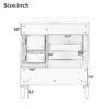 30" Bathroom Vanity Set With Soft Close Doors And Handles - Green - Image 10