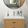 Rectangular Vanity Top With Overflow For Bathroom 32" X 20" - White - Image 5