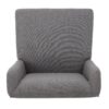 High Back Dining Chair (Set of 2) With Wingback Design And Birch Legs - Dark Gray - Image 11