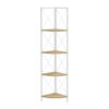 Bookshelf, Bookcase, Etagere, Corner, 4 Tier, Office, Contemporary & Modern - Natural - Image 6
