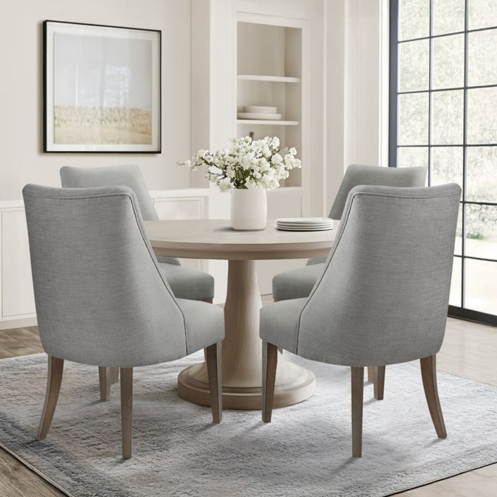 Winfield - Upholstered Dining Chair (Set of 2) - Light Gray - Image 8