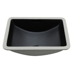 Undermount Bathroom Sink With Overflow, High Quality - Black
