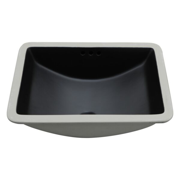 Undermount Bathroom Sink With Overflow, High Quality - Black