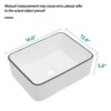 Modern European Style Ceramic Rectangular Vessel Bathroom Sink - White - Image 3