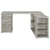 L Shape Computer Desk With Storage - Driftwood / Gray - Image 9