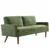 Sofa, European Style With Sleek Design, Modern & Vintage Flair, Upholstered 3 Seater Couch - Green - Image 9