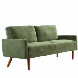 Sofa, European Style With Sleek Design, Modern & Vintage Flair, Upholstered 3 Seater Couch - Green