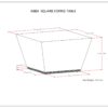 Abba - Square Coffee Table - Dark Brown - Image 9