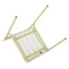 4 Piece Set Of Modern Color Block Designed Single Chairs, UV Resistant And Rust Proof - Grain Yellow / White - Image 4