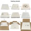 Snow Mountain Marble Coffee Table, Living Room Table, Unique Stone Design - White / Natural - Image 8