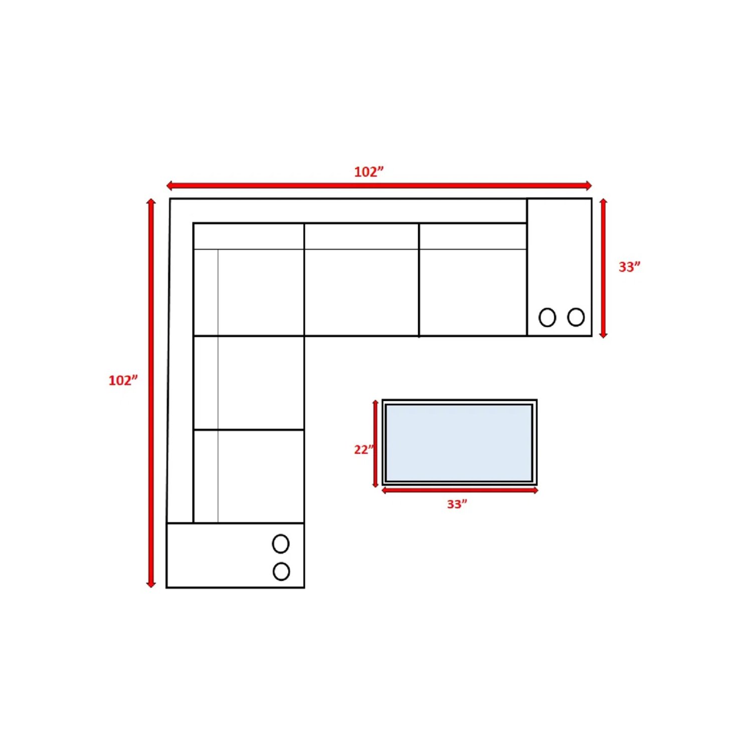 Outdoor Wicker Sectional With Weather Resistant Cushions - Gray Mix - Image 3