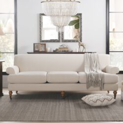 Alana Lawson - Three Cushion Tightback Sofa - Sky Neutral Beige