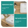 Modern Ceramic Square Vessel Bathroom Sink - White - Image 7