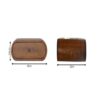 Wall Mounted Round Bedside Table - Chestnut - Image 3
