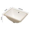 Rectangular Modern Undermount Bathroom Sink With Overflow - White - Image 7