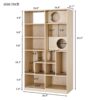 Furniture Style Cat Bookcase Cat Tree Shelves - Natural - Image 3