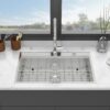 Drop In Kitchen Sink With Workstation, 16 Gauge - Brushed Nickel - Image 5