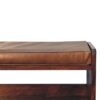 Bench With Brown Leather Seatpad - Chestnut - Image 6