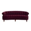La Rosa - Victorian Chesterfield Tufted Sofa - Burgundy - Image 3