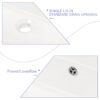 Rectangular Wall Mounted Bathroom Sink With Faucet Hole & Overflow - White - Image 8