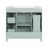 36" Bathroom Vanity With Sink, Soft Close Doors, Adjustable Shelves, And Hairdryer Storage - Green - Image 16