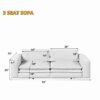 King Size Sleeper Sofa Bed, Pull Out Sofa Bed, 3 In 1 Convertible Sleeper Sofa, 3 Seat Couch With 2 Lumbar Pillows For Living Room - Blue - Image 3